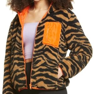 Nordstrom BP Zebra Print Jacket with Orange Accents XS